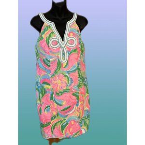 NWOT Lilly Pulitzer $198 Tessa Shift Multi Size 4 Warm Florida Islands Cruise